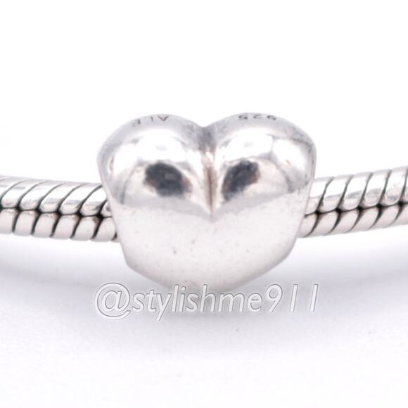 Authentic PANDORA Large Smooth Heart Charm - 790137 - Picture 3 of 11